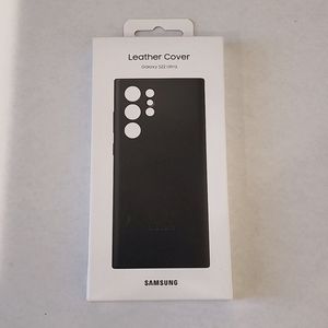 Samsung S22 Ultra Leather Case - Black
